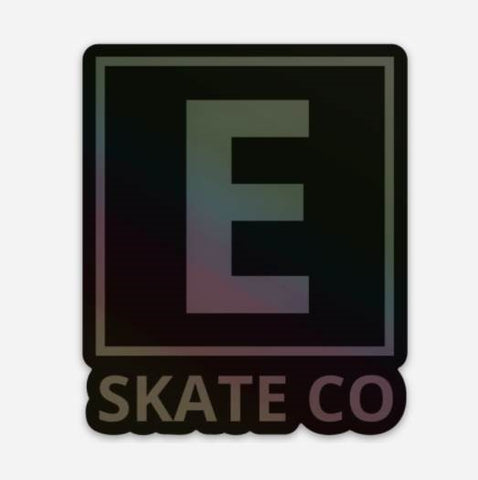Black E Squared Holographic Sticker